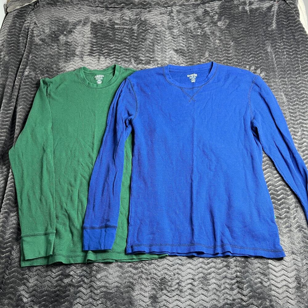 x2 Classic Old Navy Mens Sweatshirt Solid Round Neck Long Sleeve Pullover size L